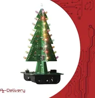 AZDelivery DIY 3D Christmas Tree Electronic Soldering Assemble Kit 7 Colour Flash Circuit LED Including E-Book! — фото 3