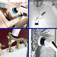 Электрическая щетка для уборки (Spin Scrubber) аккумуляторная, 7 насадок, Телескопическая — фото 3