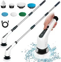 Электрическая щетка для уборки (Spin Scrubber) аккумуляторная, 7 насадок, Телескопическая — фото 7