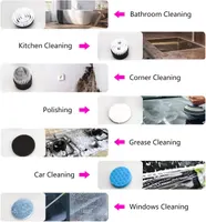 Електрична щітка для прибирання (Spin Scrubber) акумуляторна, 7 насадок, Телескопічна — фото 5