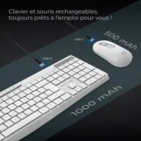 Бездротовий комплект Клавіатура + Миша AD Advance (RGB підсвічування), Тихий, Перезаряджуваний — фото 5