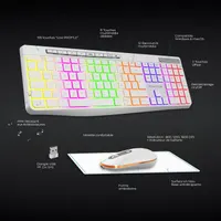 Бездротовий комплект Клавіатура + Миша AD Advance (RGB підсвічування), Тихий, Перезаряджуваний — фото 6