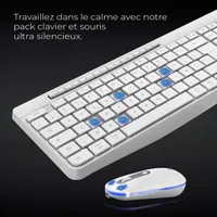 Бездротовий комплект Клавіатура + Миша AD Advance (RGB підсвічування), Тихий, Перезаряджуваний — фото 7