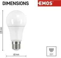 Лампа LED EMOS E27 14W ( 100W), Тепле біле, Набір 3 шт, 1521 Лм — фото 3