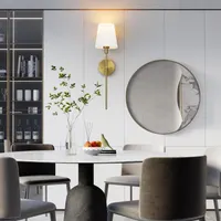 Настінні світильники (Бра) на акумуляторі (2 шт), Пульт, Тканинний абажур, Aipsun — фото 8