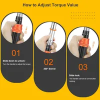 ATsafepro Bicycle Torque Wrench Set 5-25 Nm, 1/4 Inch Drive Click Torque Wrench Set with Dual Direction Adjustable 72 Tooth for Bike and Motorcycle Maintenance — фото 7