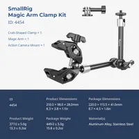 Универсальное крепление SMALLRIG Magic Arm 11" + Super Clamp (Краб), Для камеры/света — фото 3