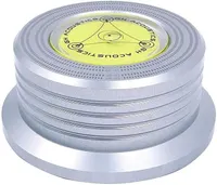 50/60Hz Bubble Level Speed Detection Turntable LP Vinyl Disc Alloy Record Weight Stabilizer Clamp - Silver — фото 5