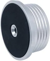 Притиск для вінілу (Клемп) з рівнем та стробоскопом 50/60Hz, Алюміній, Срібло