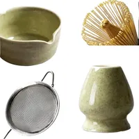 1pc Matcha Blender Ceremony 4/5/6pcs Set Ceramic Chawan Bowl Bamboo and Tea Scoop Matcha Tools Kit