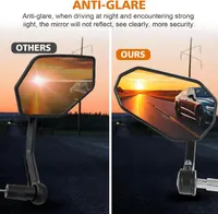 Motorcycle Side Mirrors Handle Mount Bar End Mirror, Universal Handlebar Rear View Bar End Mirrors for Motorcycles E-bike Scooters Snowmobile ATV — фото 4