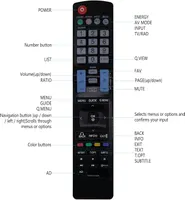 Universal Replacement lgAKB72914209 Remote Control for LG LCD/LED TV Compatible with AKB72914202 AKB72914207 AKB72915207 — фото 4