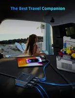Розгалужувач прикурювача 7-в-1 (180W), USB-C PD 30W + QC 3.0, Вольтметр, Вимикачі — фото 6