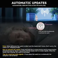 Говорящие наручные часы Atomic (Для слепых/пожилых), Крупные цифры, Растягивающийся браслет — фото 6