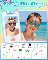 Детский смартфон-игрушка AGPTEK с камерой и играми, Сенсорный экран, 32 Гб карта, Синий — фото 4
