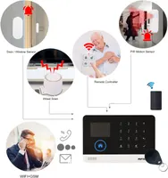 Wi-Fi + GSM Сигнализация для дома (Беспроводная), Автодозвон, Датчики движения/двери