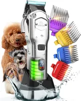 oneisall Cordless Dog Clippers - Rechargeable Grooming Kit with Metal Combs, Low Noise Heavy-Duty for Thick/Curly/Fine/Wavy Hair — фото 2