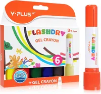YPLUS Paint Sticks for Kids, Flashdry Tempera Paint Stick for Toddler, Non-toxic Washable Coloring Art Supplies for Ages 2-4 3-5, 6 Colors — фото 6