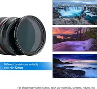 Змінний ND фільтр JJC 72mm (ND2-ND2000), 1-11 стопів, Для об'єктивів 72 мм — фото 9