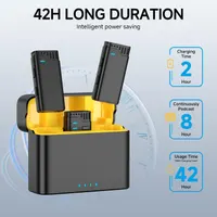 Беспроводной петличный микрофон 2-в-1 для смартфона (iPhone/Android/Type-C), С кейсом