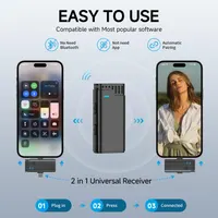 Беспроводной петличный микрофон 2-в-1 для смартфона (iPhone/Android/Type-C), С кейсом — фото 4
