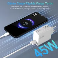 ASKUBSKU 45W Charger & USB C Cable Combo for Xiaomi Devices: 1m Cable, 45W/6A Fast Charging, Type C to USB, Data Transfer, UK Plug — фото 4