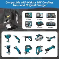 Аккумулятор для Makita 18V 5000mAh (Набор 2 шт), Замена BL1850B/BL1860B, Li-ion