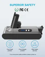 Аккумулятор для пылесоса Dyson V10 (SV12), 3600mAh (Усиленный), DTK — фото 4