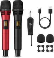 Беспроводная микрофонная система TONOR TW320 (2 микрофона), UHF, 60м, Караоке/DJ — фото 4