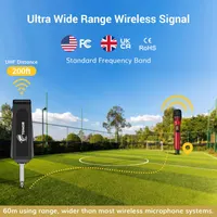 Беспроводная микрофонная система TONOR TW320 (2 микрофона), UHF, 60м, Караоке/DJ — фото 5