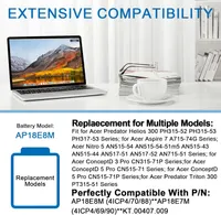 Аккумулятор для Acer Predator Helios 300 / Nitro 5 (AP18E7M / AP18E8M), 58Wh, 15.4V — фото 6