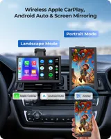 Портативний авто-дисплей 7" (60FPS), Wireless CarPlay/Android Auto, Поворотний — фото 2