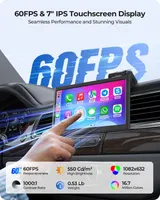Портативний авто-дисплей 7" (60FPS), Wireless CarPlay/Android Auto, Поворотний — фото 7