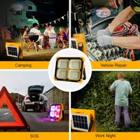 Мощный строительный прожектор 100W (Solar/USB), 12000mAh Power Bank, Магнит — фото 6