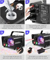 Дым-машина 600W с диско-шаром и RGB подсветкой (LED Fog Machine), Пульт ДУ — фото 6