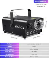 Дим-машина 600W з диско-кулею та RGB підсвічуванням (LED Fog Machine), Пульт ДК — фото 2