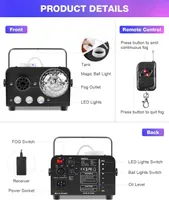 Дим-машина 600W з диско-кулею та RGB підсвічуванням (LED Fog Machine), Пульт ДК — фото 3
