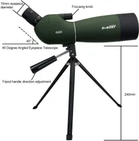 Svbony SV28 Spotting Scope with Tripod Phone Adapter 25-75X70, HD Zoom BAK4 Prism FMC Optics Lens Angled Spotting Scopes for Target Shooting, Bird Watching, Wildlife — фото 5