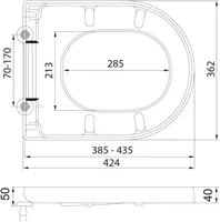 Luxury Heavyweight Soft Close Toilet Seat | White Urea Plastic Toilet Seat with Universal Top Fix |Ideal for Modern Bathrooms — фото 2