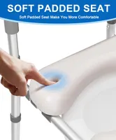 Сидіння-надставка на унітаз з поручнями (Raised Toilet Seat), Регульоване, Для літніх