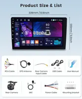 Магнитола 2 Din Android Rimoody (4+64G), 9" HD, Wireless CarPlay, Разделение экрана — фото 2