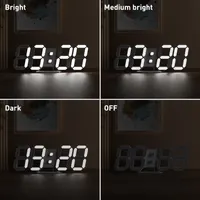 3D LED Годинник настінний/настільний EDUP HOME (9.7 дюймів), Пульт ДК, Будильник — фото 7