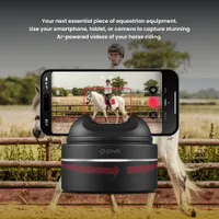 Смарт-штатив Pivo Equestrian Max (Авто-стеження AI), 360°, Для кінного спорту, Чорний — фото 4