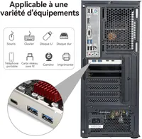 ELUTENG 4 Ports USB 3.2 Gen 1 PCIE Expansion Card(2 USB-A, 2 Type-C Ports), 5Gbps Superspeed PCIE Card for Desktop PC, Support Windows 11/10/8/7/XP — фото 8