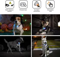 LED Dog Collar, USB Rechargeable, Waterproof IP68, Multi-Colour Light Up Safety Collar with 5 Colour Options- size S — фото 5