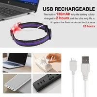 Світящийся нашийник для собак LED (USB), Водонепроникний IP68, Multi-Colour, S — фото 6