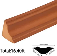 5 m Ceiling Strips 38 x 26 mm, Brown Flexible Decorative Edging Strip, Self-Adhesive, Ceiling Edges for Decorative Tiles, Marble Pure, Corners — фото 5
