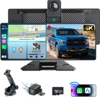 Портативный авто-экран 10.26" (4K DVR + 1080P Cam), Wireless CarPlay/Android Auto — фото 2