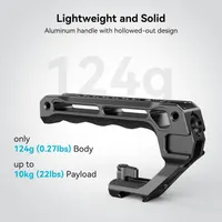 SMALLRIG NATO Top Handle with Quick Release NATO Clamp for Camera Cage, Max. Load 10kg, with 5 Built-in Cold Shoe, Lightweight only 124g (Lite) - 3766