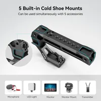 SMALLRIG NATO Top Handle with Quick Release NATO Clamp for Camera Cage, Max. Load 10kg, with 5 Built-in Cold Shoe, Lightweight only 124g (Lite) - 3766 — фото 6